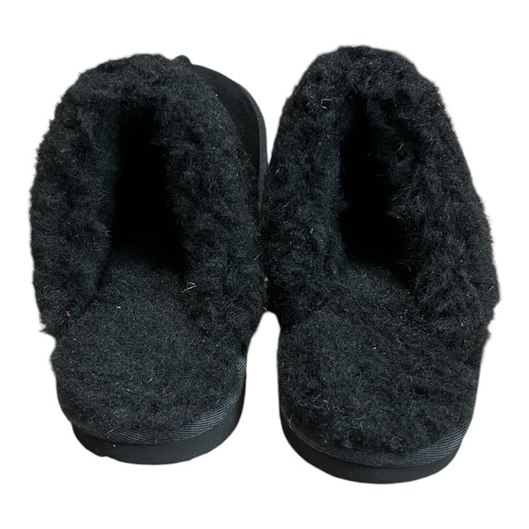 Bearpaws Paws Women's Black Leather Mackenzie Suede Scuff Slipper Size 11 - Picture 6 of 10